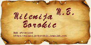 Milenija Borokić vizit kartica